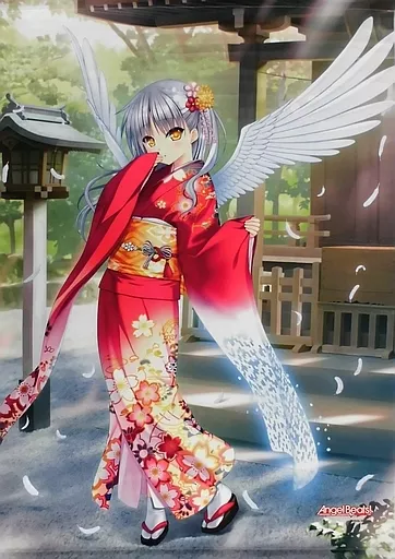 駿河屋 - 【買取】天使/立華かなで(晴れ着) B1タペストリー 「Angel 