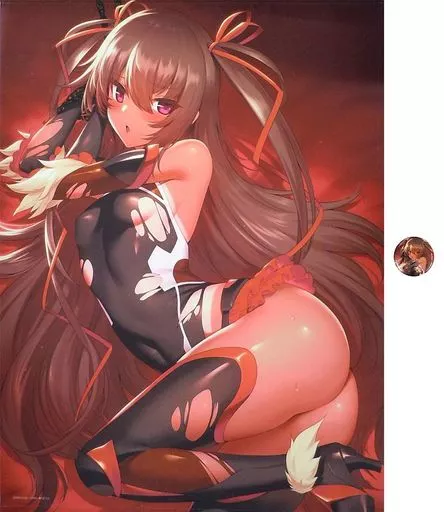 タペストリー　水城ゆきかぜ B2タペストリー(缶バッジ付き) 「対魔忍ユキカゼ」 C98グッズ