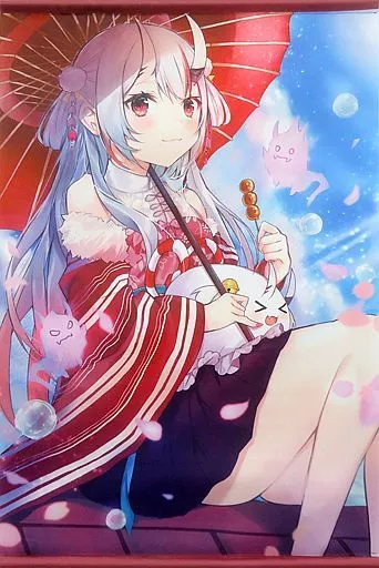 タペストリー　[単品] 百鬼あやめ ななかぐら氏新規描き下ろしB2タペストリー 「バーチャルYouTuber ホロライブ あやめのひととせ」同梱特典