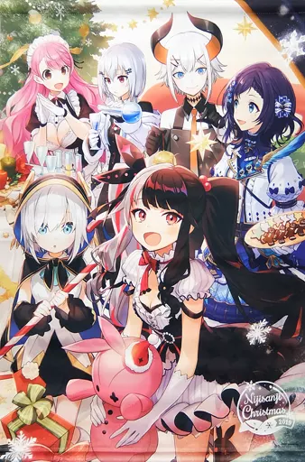 にじさんじ　クリスマス2019年組タペストリー にじさんじ「クリスマスグッズ2019」が12月11日より