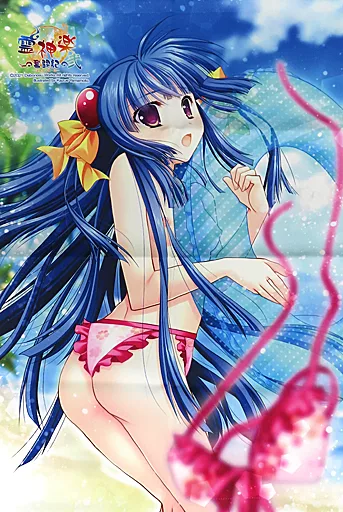 [単品] 鏑木紫 描き下ろしB2 「PCソフト 霊神楽～奮闘記～弐」 中京マイコン購入特典