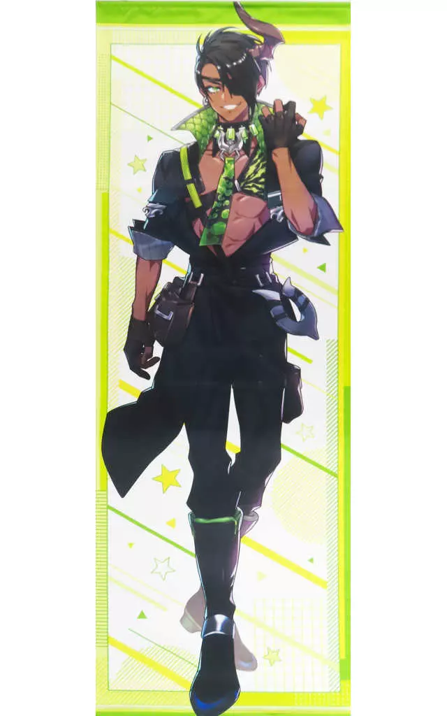 荒咬オウガ 等身大タペストリー 「バーチャルYouTuber ホロライブ ホロスターズ くじメイト」 特賞