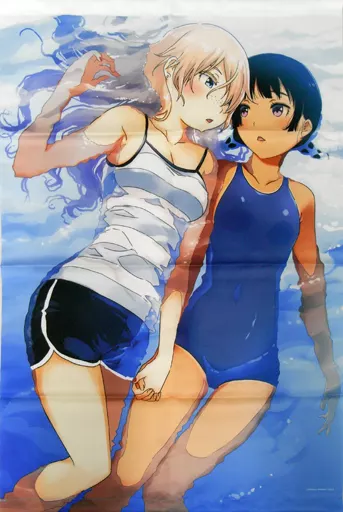 はっとりみつるイラスト 描き下ろしB2 「コミックス かいじゅう色の島 1 メロンブックス限定版」 同梱特典_image