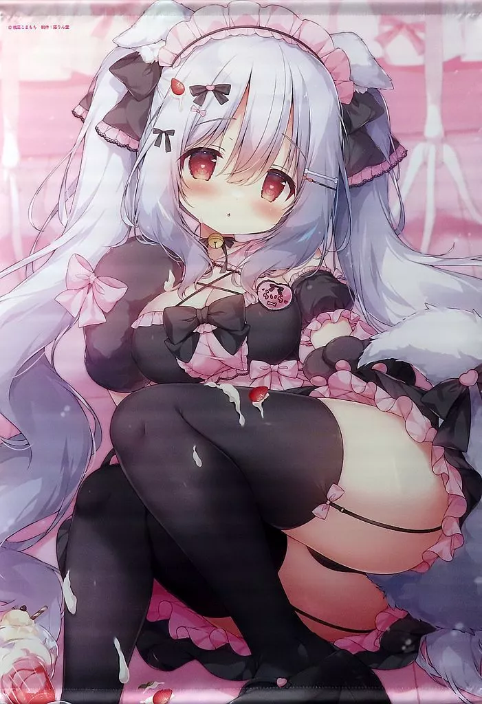 こまもち先生イラスト4 アラモード B2 「FANZAオンラインくじ 猫りん堂セレクション 桃豆こまもち先生 ぴぃちぱーらー」 B-4賞_image