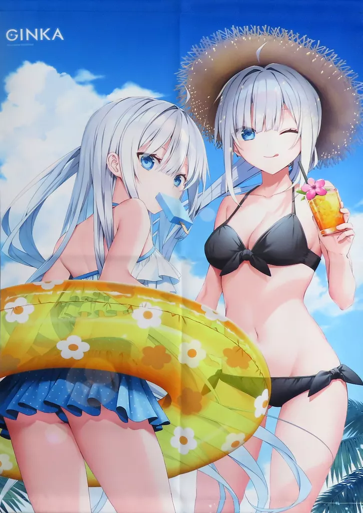  ギンカ＆謎の少女 描き下ろしB2 「Switch/PCソフト GINKA 特装版/抱き枕カバー付き特装版」 同梱特典