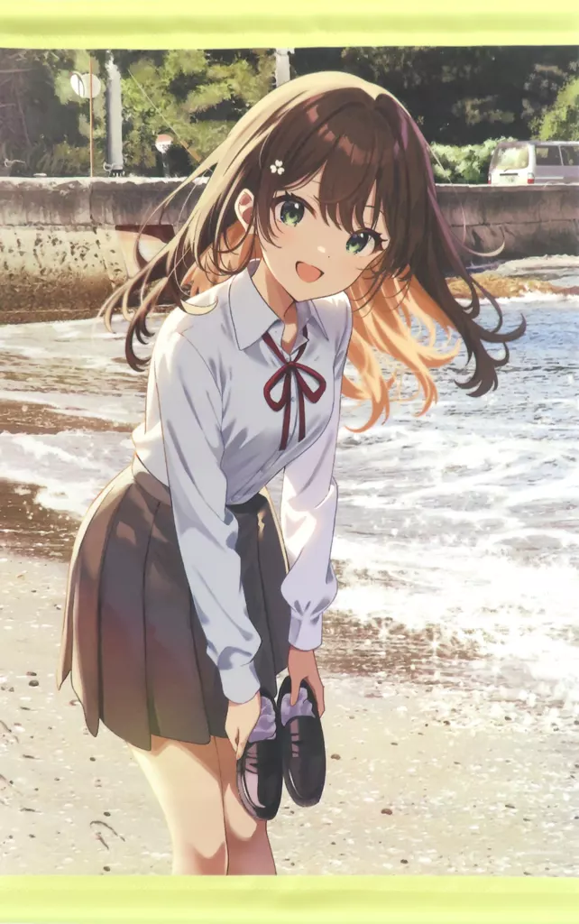 塩かずのこイラスト A3 「塩かずのこ画集 #初汐スナップ。 メロンブックス限定版」 同梱特典_image