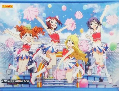 春香＆美希＆真＆やよい B2タペストリー 「Blu-ray/DVD アイドルマスター 完全限定生産版」 とらのあな1巻～3巻連動先着購入特典