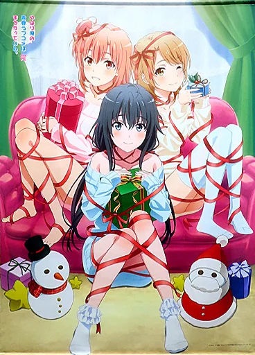 雪ノ下雪乃＆由比ヶ浜結衣＆一色いろは クリスマス ver. 描き下ろしB1タペストリー 「やはり俺の青春ラブコメはまちがっている。完」 C99グッズ