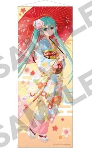 タペストリー　初音ミク(和服散歩) はんなり京都 等身大タペストリー 「VOCALOID」