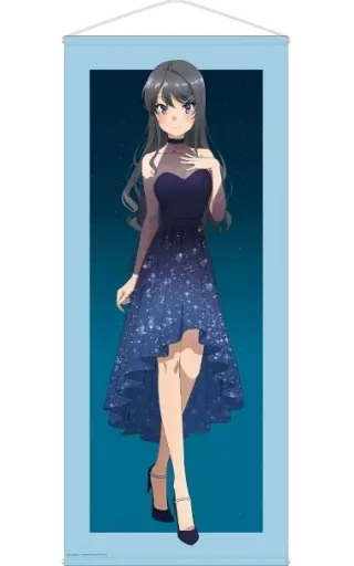 タペストリー　桜島麻衣 描き下ろしイラスト 星空ドレスver. 等身大タペストリー 「青春ブタ野郎はおでかけシスターの夢を見ない アニメイトフェア」