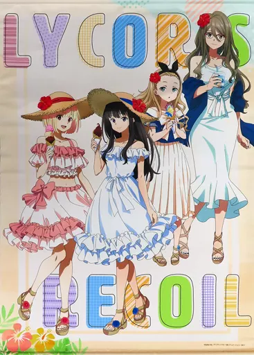 タペストリー　集合 描き下ろしB1タペストリー バカンス ver. 「リコリス・リコイル POP UP SHOP 喫茶リコリコ出張所」