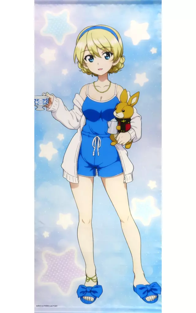 タペストリー　ダージリン 描き下ろし等身大 ルームウェアver. 「ガールズ＆パンツァー 最終章 POP UP SHOP in AKIHABARAゲーマーズ本店」