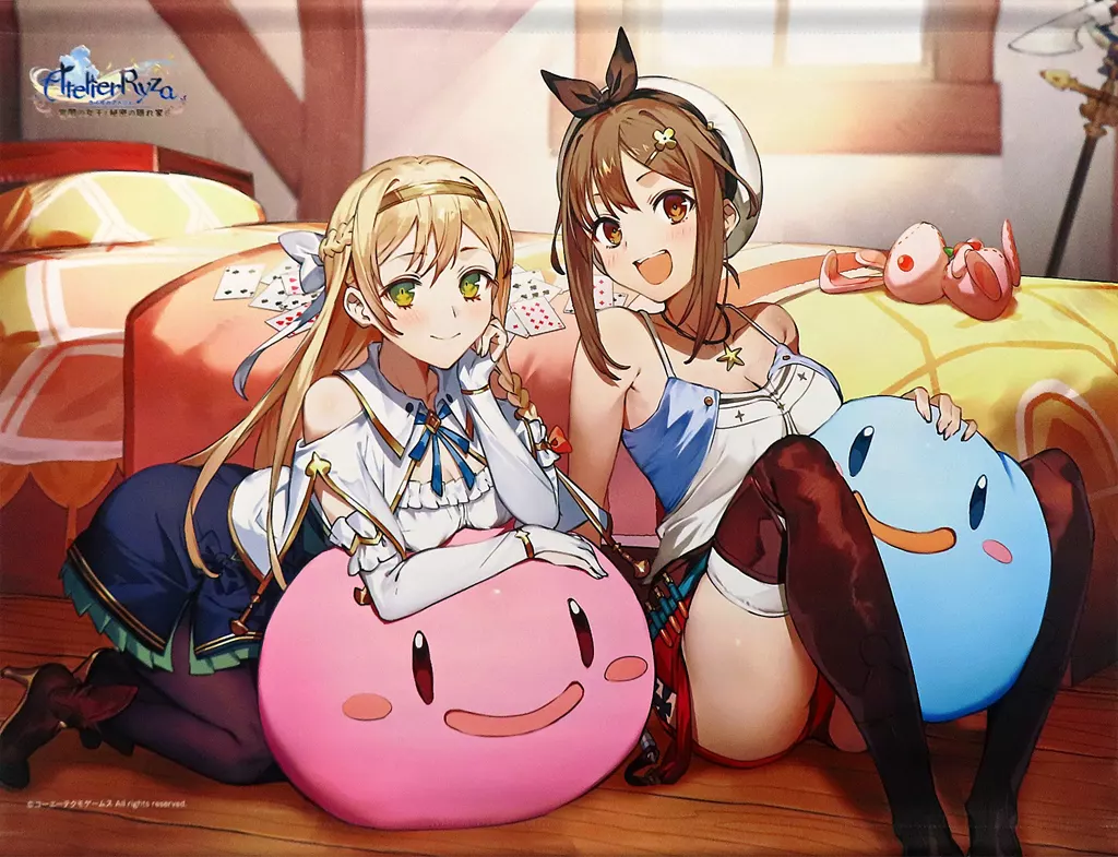 タペストリー　くつろぎ-ライザ＆クラウディア- B2ダブルスエードタペストリー 「ライザのアトリエ ～常闇の女王と秘密の隠れ家～」 C103グッズ