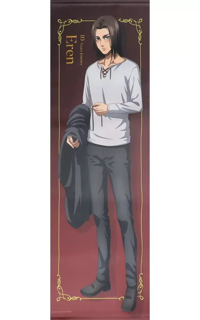 タペストリー　エレン・イェーガー ほぼ等身大タペストリー 「進撃の巨人 10 Years Journey POP UP SHOP」