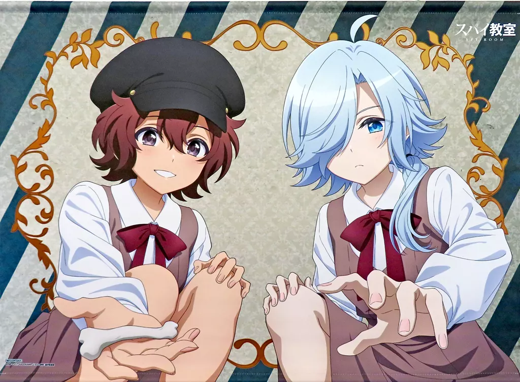 サラ＆モニカ アニメ描き下ろしイラスト使用B2ダブルスエード 「スパイ教室 Blu-ray/DVD BOX Vol.3＆Vol.4」 ソフマップ・アニメガ購入特典_image