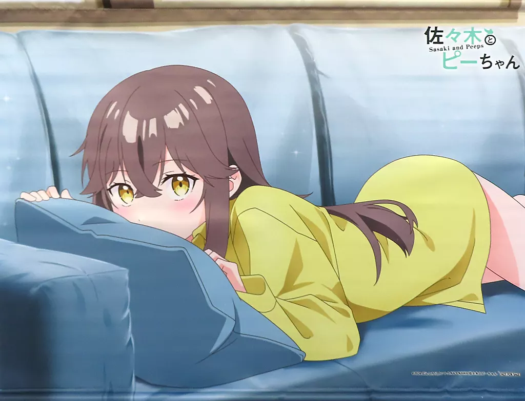 お隣さん アニメ描き下ろしイラスト使用B2 「Blu-ray/DVD 佐々木とピーちゃん」 アニメイト全巻購入特典_image