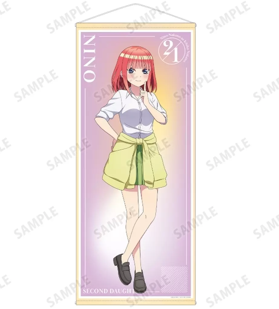 タペストリー　中野二乃 描き下ろし 衣装交換ver. 第2弾 等身大タペストリー 「五等分の花嫁∽」