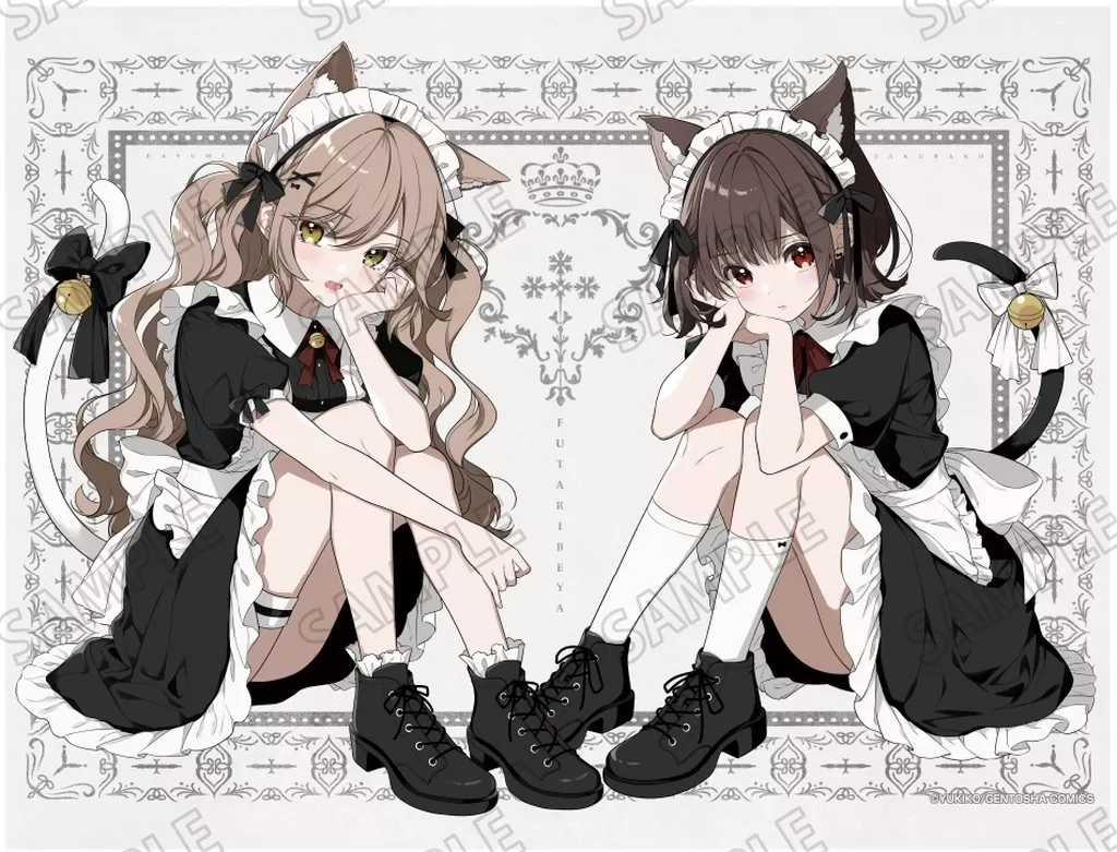 川和桜子&山吹かすみ 描き下ろしB2 「ふたりべや」_image