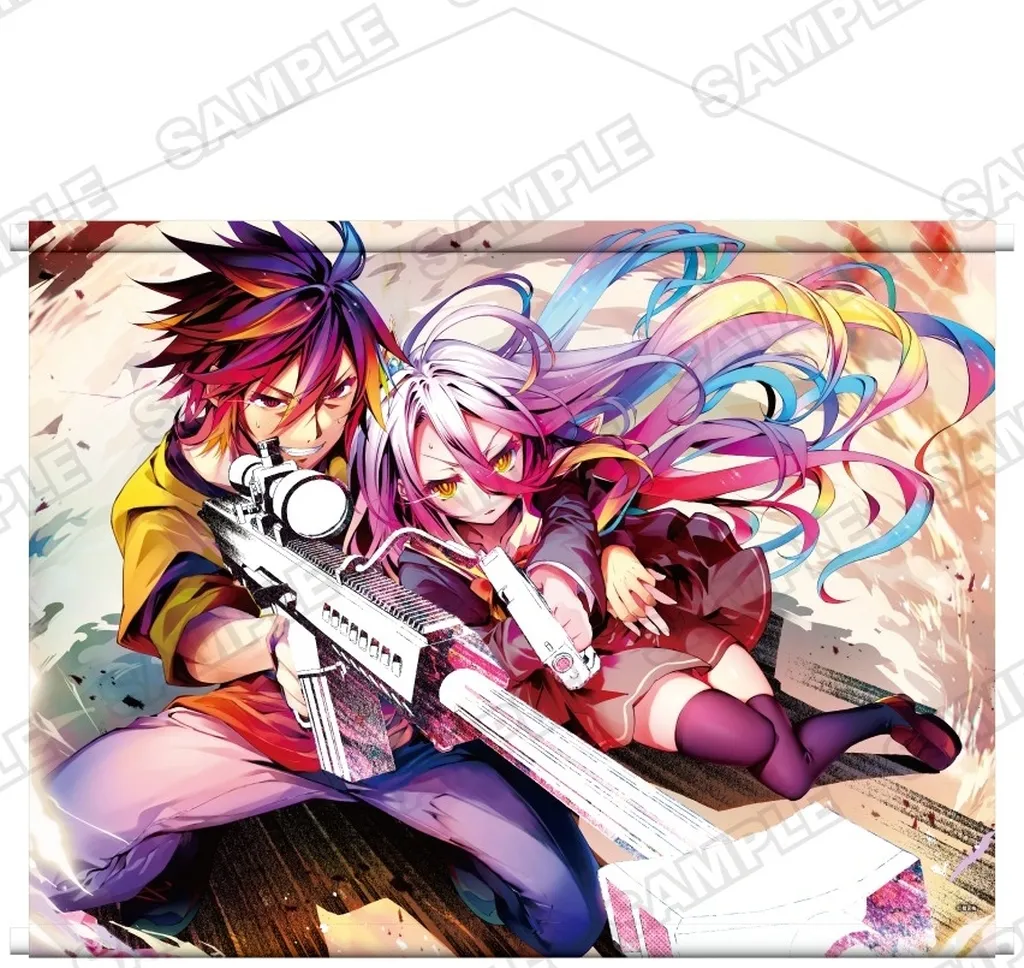 空&白 13巻発売記念WスエードB2タペストリー 「ノーゲーム・ノーライフ」_image