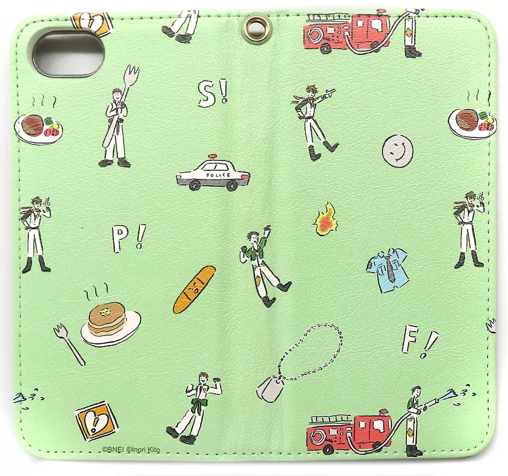 FRAME(グリーン) BOOK iPhoneケース(iPhone6/6s/7/8兼用) 「アイドルマスター SideM×鬼頭祈×アニ中 ANIMATION ADDICT STORE」