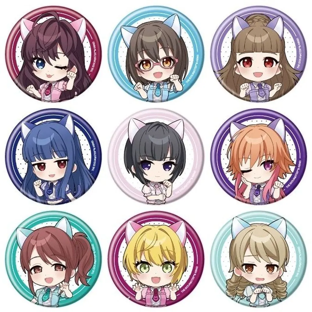 【ボックス】缶バッジ アイドルマスター シンデレラガールズ 18 猫ver. ミニキャライラスト