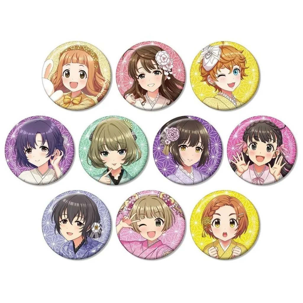 【ボックス】アイドルマスター シンデレラガールズ 描き下ろし レース着物ver. トレーディンググリッター缶バッジ