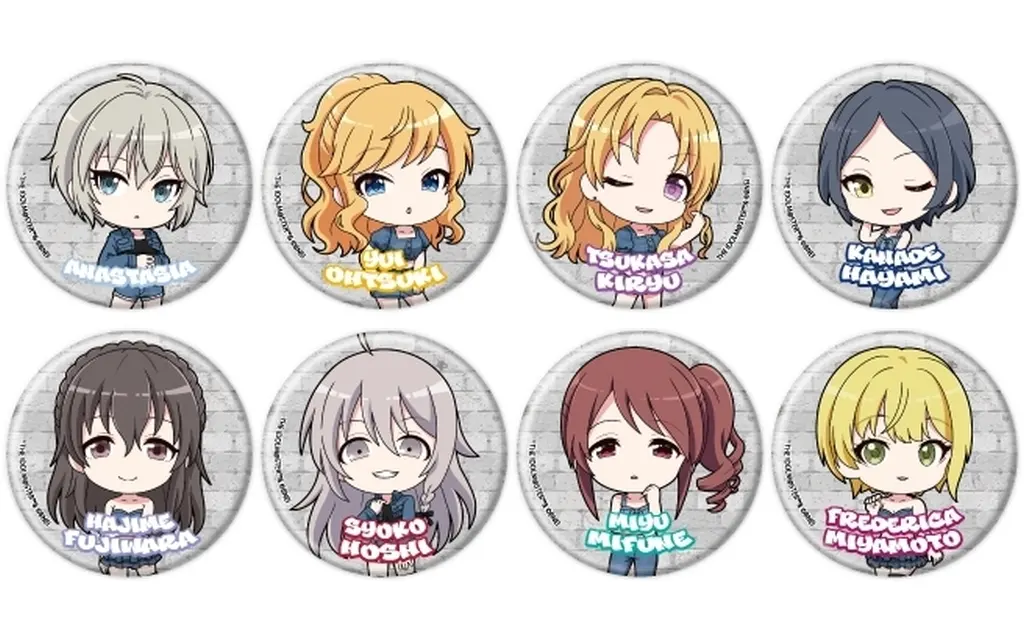 【ボックス】缶バッジ アイドルマスター シンデレラガールズ 23 デニム風衣装ver. ミニキャライラスト