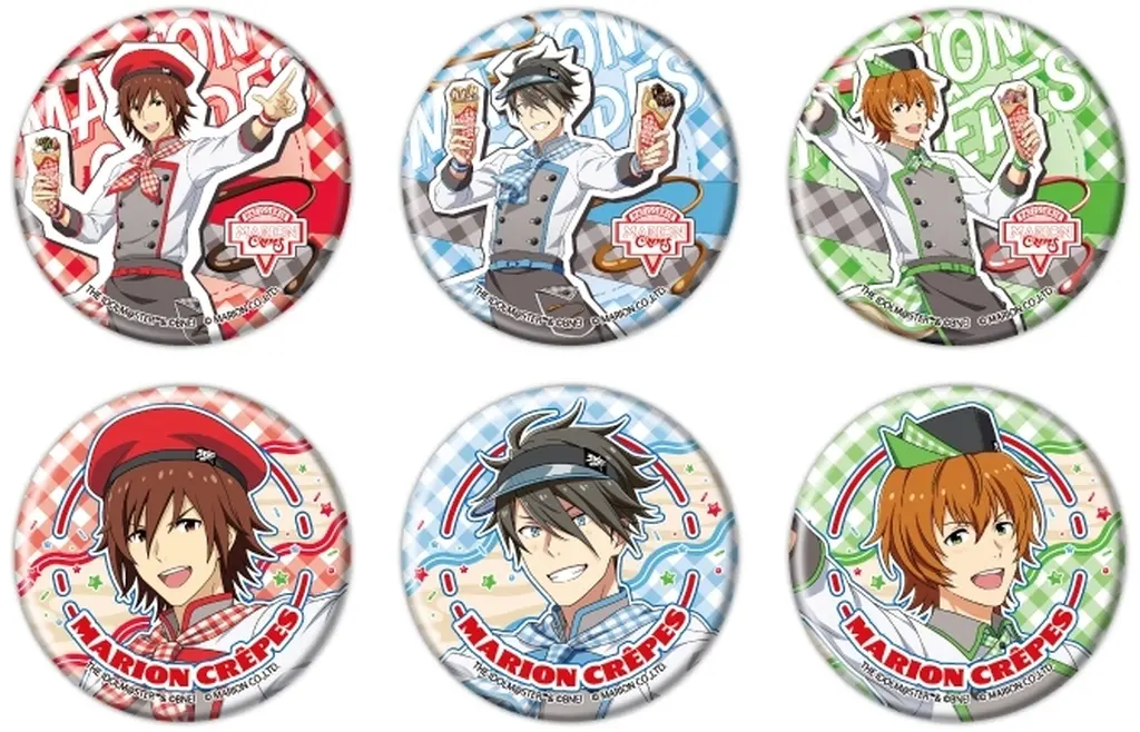 【ボックス】缶バッジ アイドルマスター SideM 41.クレープ屋ver. 描き下ろしイラスト