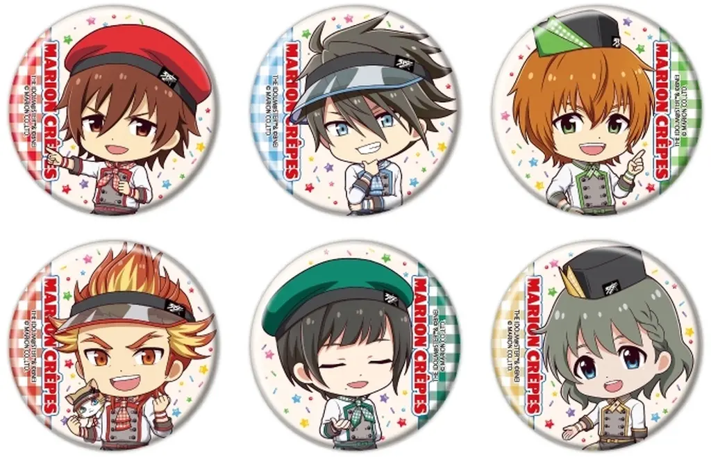 【ボックス】缶バッジ アイドルマスター SideM 42.クレープ屋ver. ミニキャライラスト