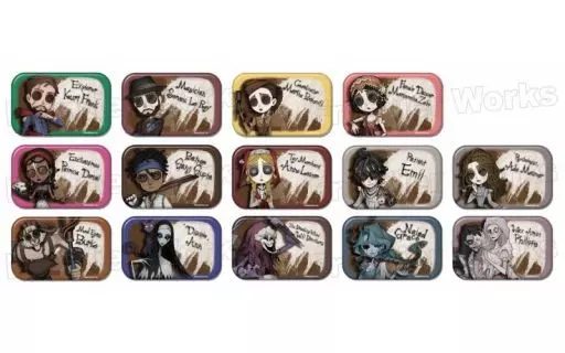 バッジ・ピンズ　全14種セット 「Identity V 第五人格 Dark×POP トレーディングスクエア缶バッジ Vol.4」 駿河屋 -<新品/中古>【BOX】Identity V 第五人格 Dark×POP