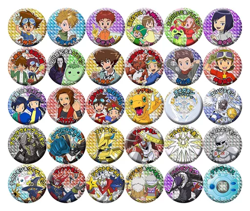 デジモン　超進化キラ缶バッジ　缶バッジ デジモンアドベンチャー トレーディングメタリック缶バッジvol.1＿寝起き