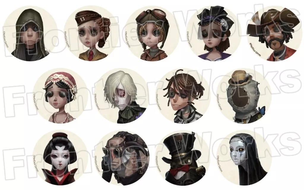 バッジ・ビンズ　【BOX】Identity V 第五人格 ＜RE：シリーズ＞ トレーディング缶バッジ 設定画Ver. Vol.2