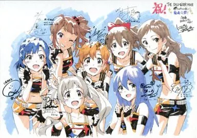 バックダンサー 錦織敦史描き下ろしイラストボード(キャストサイン入り) 「劇場版 アイドルマスター MOVIE 輝きの向こう側へ!」 第8週目来場者特典