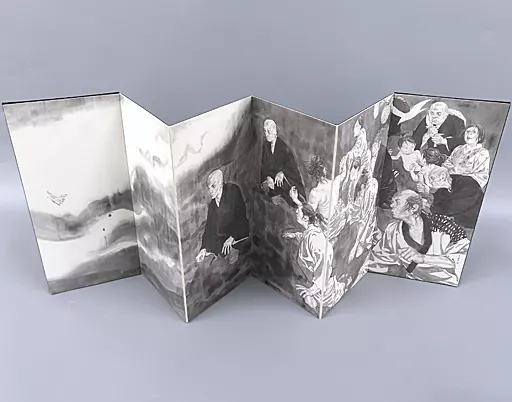 【未使用品】井上 雄彦　親鸞　ミニ 屏風 駿河屋 -<中古>親鸞(井上雄彦画) ミニ屏風 「親鸞」（紙製品その他）