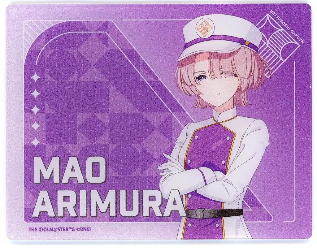 有村麻央 「学園アイドルマスター HATSUBOSHI GAKUEN Terminal in 東京キャラクターストリート いちばんプラザ アクリルカード 05/駅員風衣装ver.(描き下ろしイラスト)」