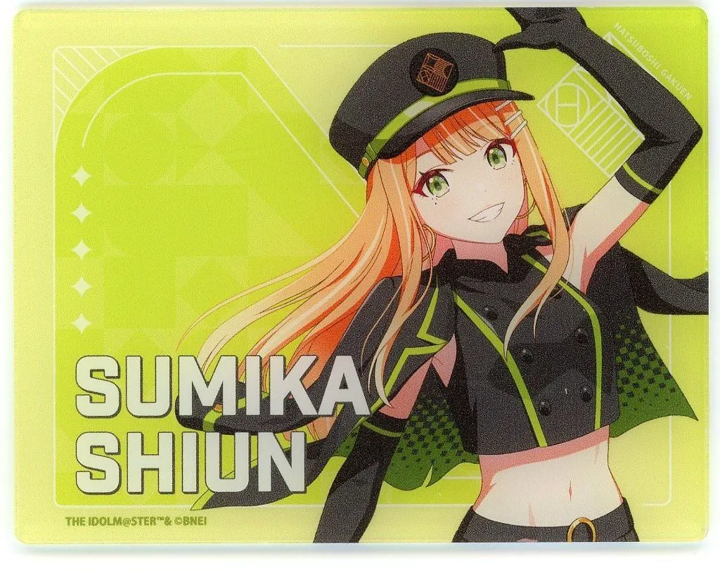 紫雲清夏 「学園アイドルマスター HATSUBOSHI GAKUEN Terminal in 東京キャラクターストリート いちばんプラザ アクリルカード 05/駅員風衣装ver.(描き下ろしイラスト)」