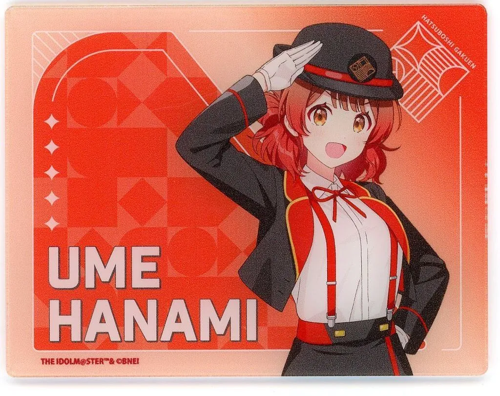 花海佑芽 「学園アイドルマスター HATSUBOSHI GAKUEN Terminal in 東京キャラクターストリート いちばんプラザ アクリルカード 05/駅員風衣装ver.(描き下ろしイラスト)」