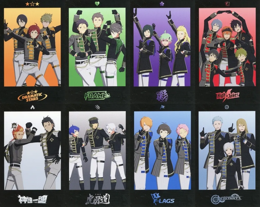 集合(10/4夜) 撮りおろしチェキ風カード8枚セット 「アイドルマスター SideM 315 Production presents F＠NTASTIC BATTLE FES ～Who goes first～」 10月4日夜公演 グッズ付きチケット特典
