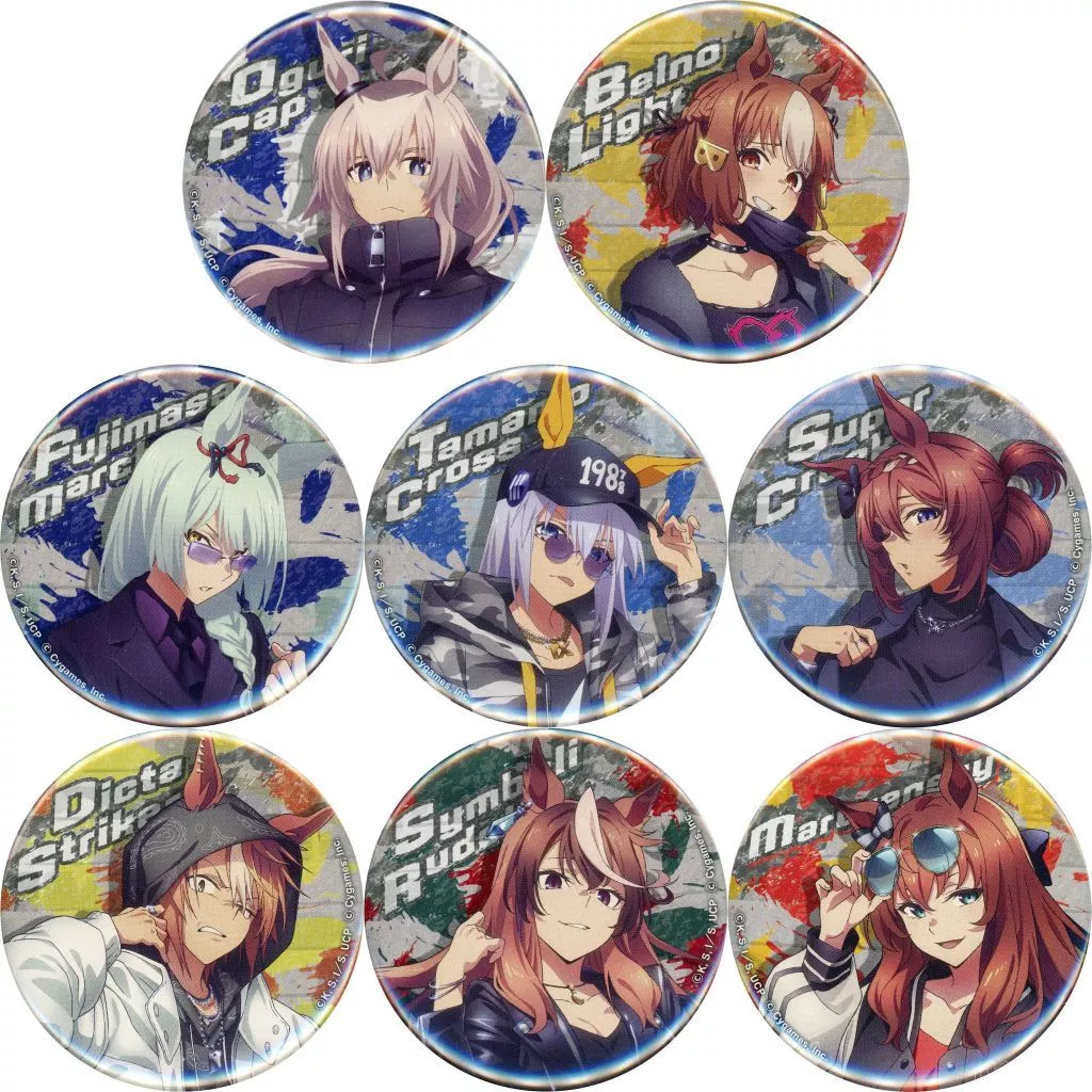 バッジ・ピンズ　全8種セット 「ウマ娘 シンデレラグレイ POP UP SHOP -rebellious style- トレーディング缶バッジ」