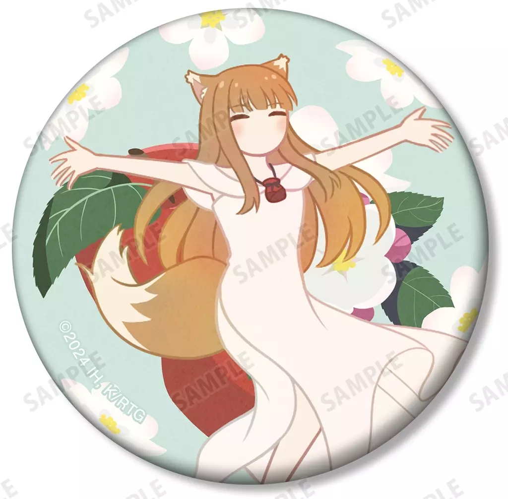 【非売品】狼と香辛料 ホロ Botania 缶バッジ アニメイト 限定 特典 TVアニメ『狼と香辛料 MERCHANT MEETS THE WISE WOLF』の