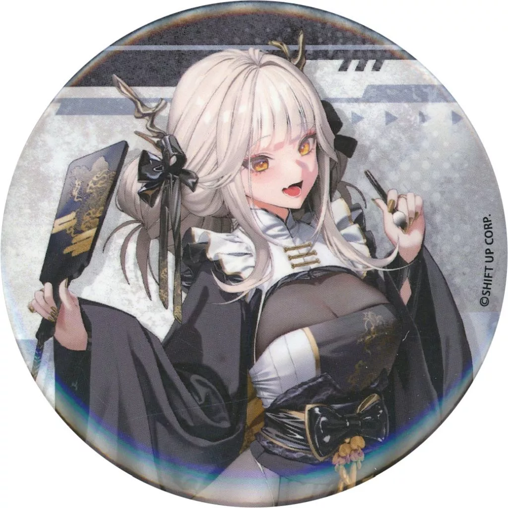 勝利の女神　nikke ラッキー缶バッジBOX ブラン ホワイトラビット 駿河屋 -<中古>ブラン：ホワイトラビット(羽子板) 缶バッジ
