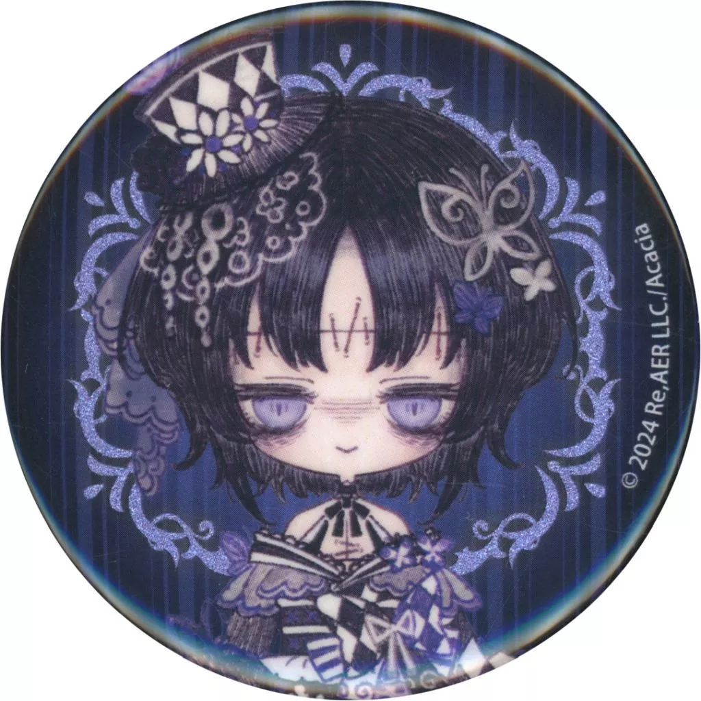 魔法少女ノ魔女裁判　宝生マーゴ　缶バッジ　キャスト直筆サイン入り　樹冬華 缶バッジ「魔法少女ノ魔女裁判」02/ショップ店員風ver. 描き起こし