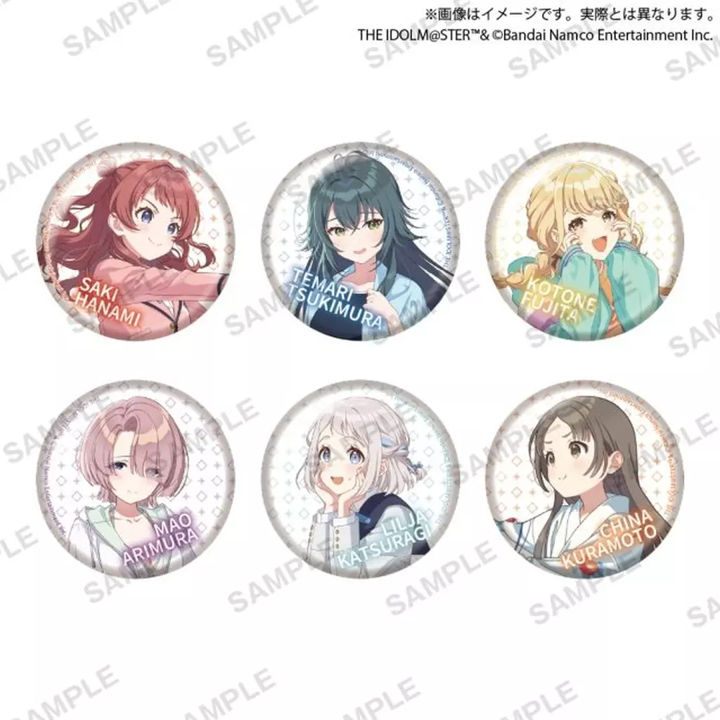 全6種セット 「学園アイドルマスター 缶バッジ vol.1 カプセルトイver.」