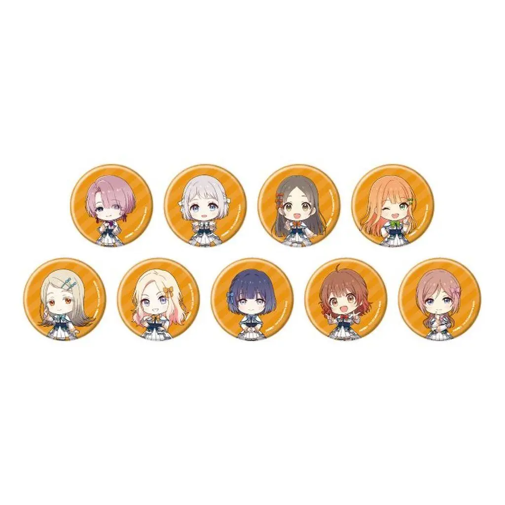 全9種セット 「TR＠VEL MEDLEY!!!!!! with THE IDOLM＠STER Series～あなたの旅をプロデュースしちゃいマス♪～ JR東海×アイドルマスターシリーズ 缶バッジ(ミニキャラ) BOX2(学園アイドルマスター)」