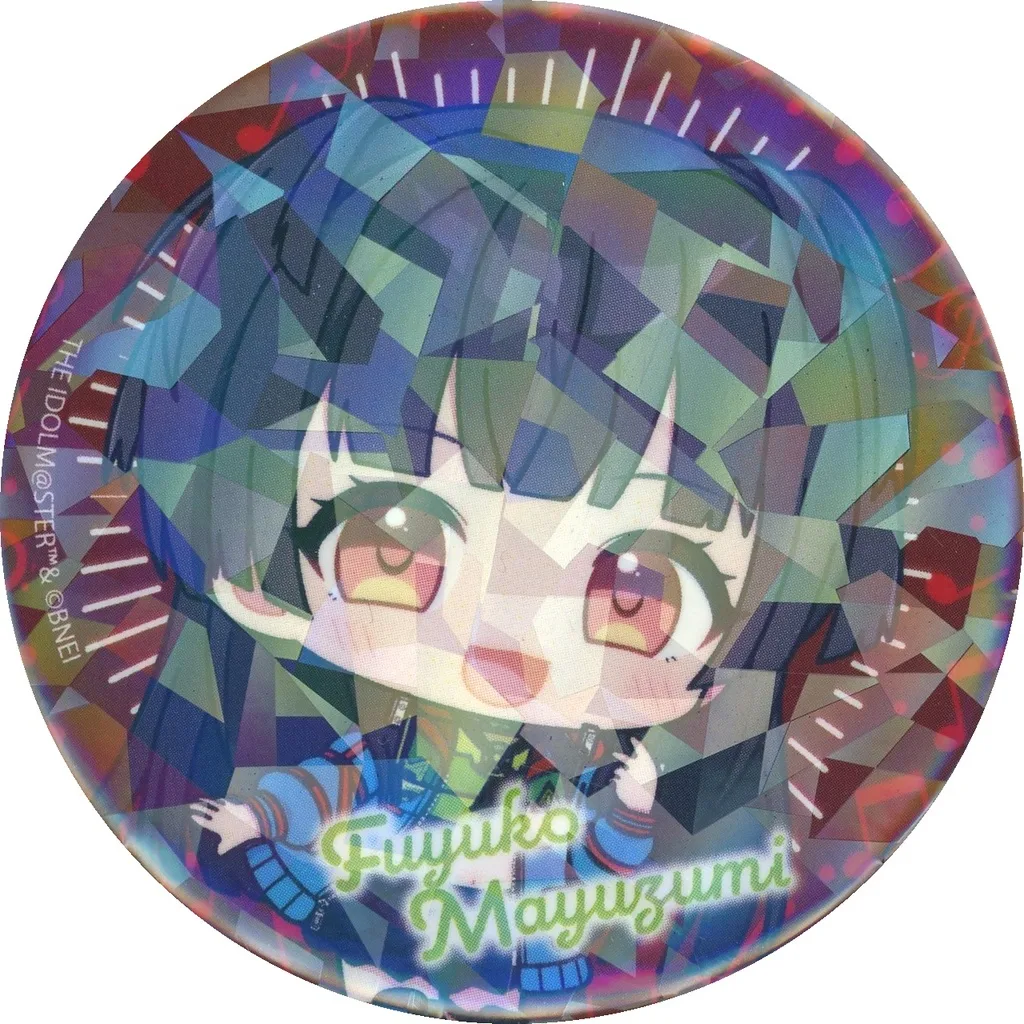 黛冬優子 「アイドルマスター シャイニーカラーズ×カラオケ館 ホログラム缶バッジ(57mm) 03.オリジナル衣装ver.(ミニキャライラスト)」
