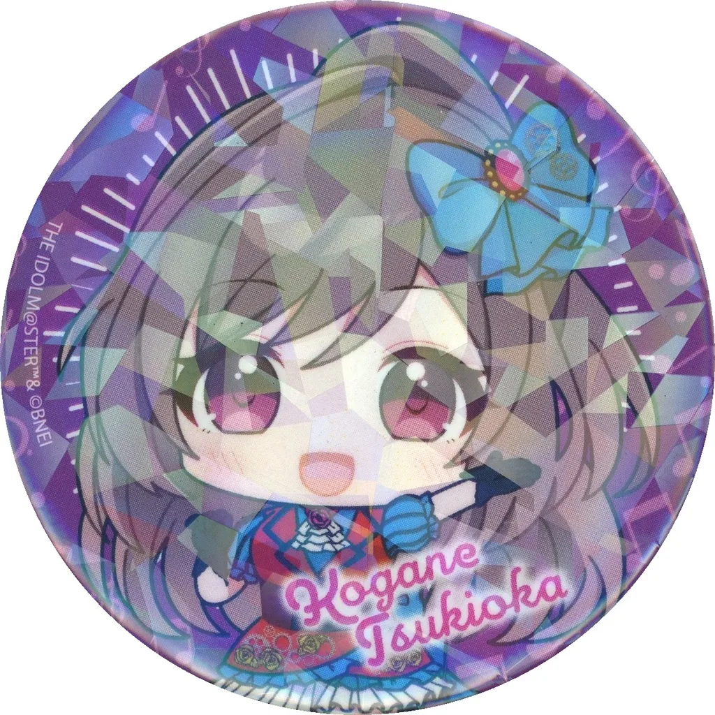月岡恋鐘 「アイドルマスター シャイニーカラーズ×カラオケ館 ホログラム缶バッジ(57mm) 03.オリジナル衣装ver.(ミニキャライラスト)」