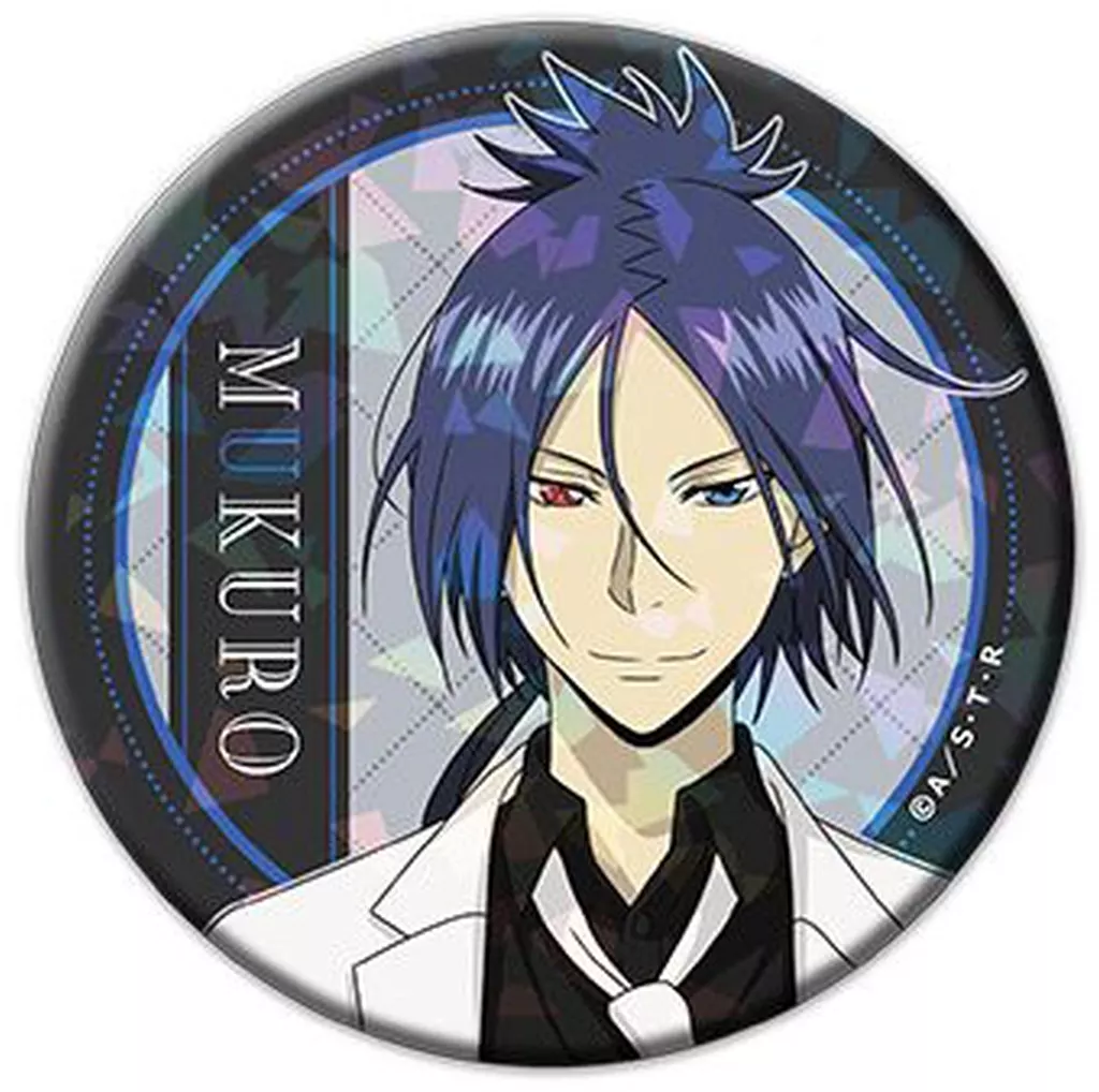 バッジ・ビンズ　六道骸(10年後) 「家庭教師ヒットマンREBORN! トレーディングホログラム缶バッジ Ver. モノトーン」