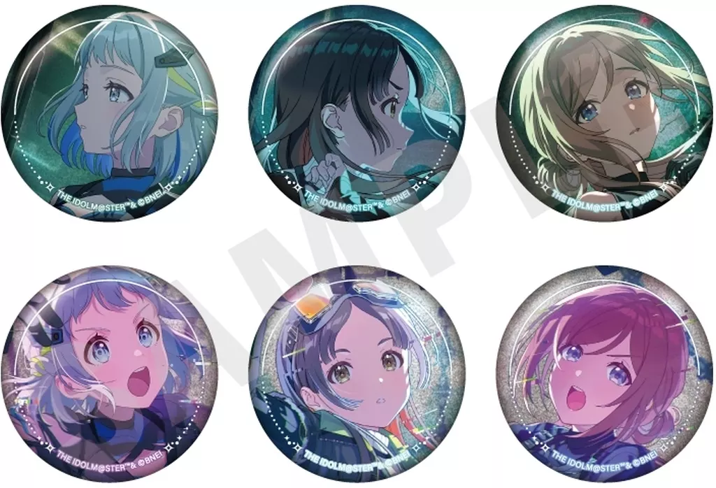全6種セット 「学園アイドルマスター ～favorite series～ トレーディンググリッター缶バッジ Howling over the World ver.」