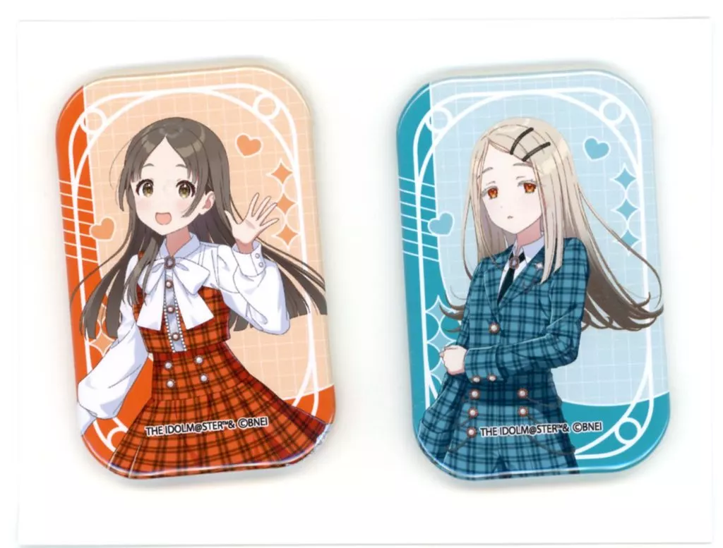 倉本千奈＆篠澤広 スクエア缶バッジセット2個 「学園アイドルマスター×セブンイレブン」 セブンネット限定