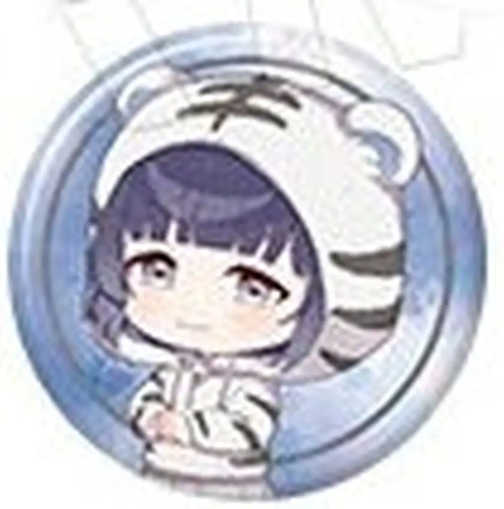 秦谷美鈴 「学園アイドルマスター×東武動物公園 トレーディングミニキャラホロ缶バッジ ホワイトタイガーver.」